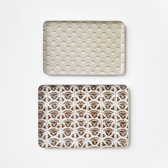 2pk Pattern Enamel Trays - Threshold Studio McGee - Target 2023 - Picture 3 of 8